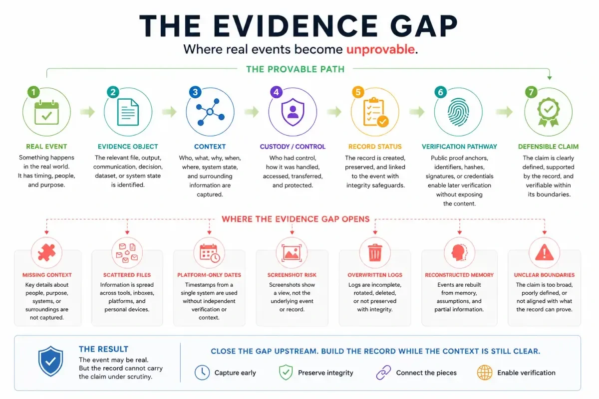 The Evidence Gap: Why Real Events Still Become Unprovable | EviWrite ...